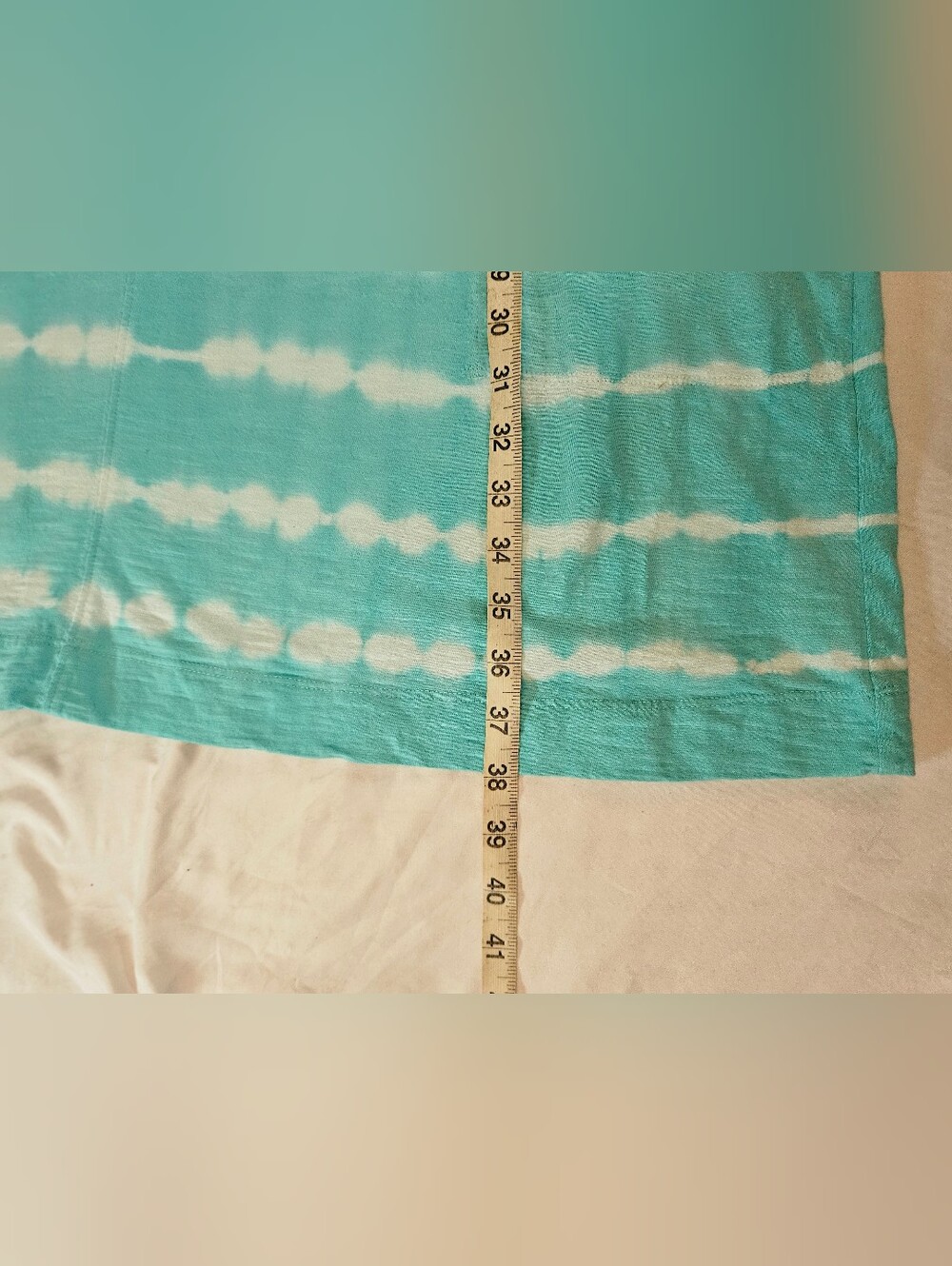 Sonoma Womens Turquoise & White Stripe Tie Dye Sleeveless Tank Dress Size XL - Picture 7 of 13